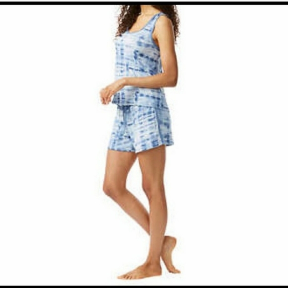 4 Pc Lucky Brand Tee Tank Short & Pant Pajama Set Size: Small - Picture 4 of 12